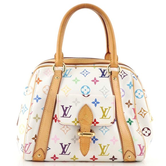 Priscilla Multicolor White Shoulder Bag - Picture 1 of 9